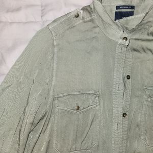 Safari Green Boyfriend Shirt